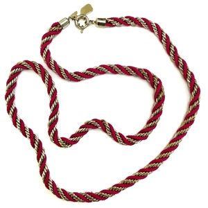 Vineyard Vines gold pink long rope necklace